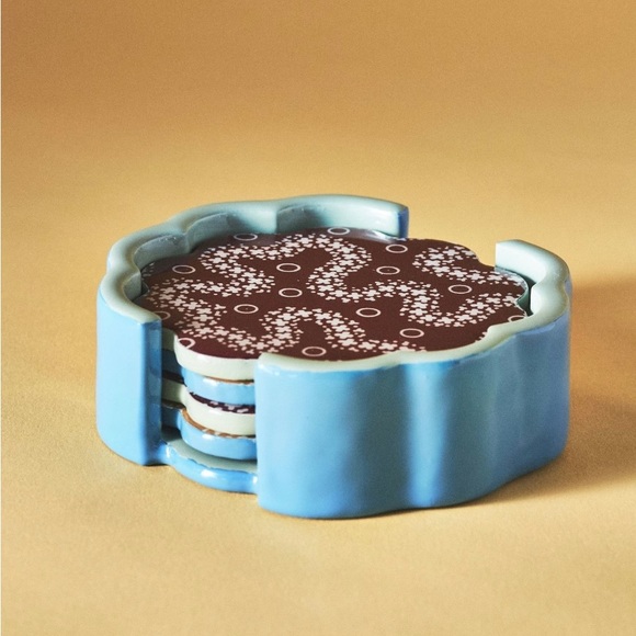 Anthropologie Other - Anthropologie Matilda Goad & Co Scalloped Coaster Set